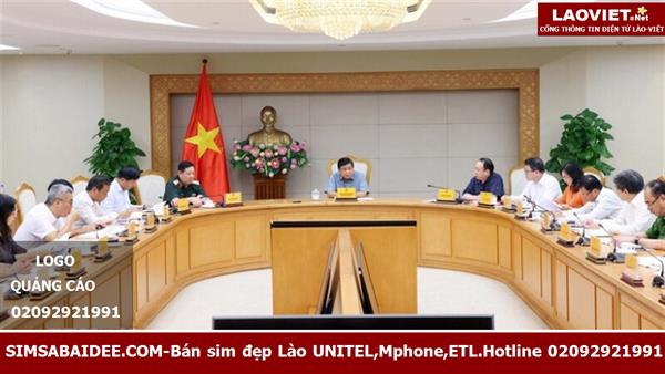 Quang cảnh cuộc họp về các dự án hợp tác Việt Nam - Lào. Ảnh: Phạm Kiên/TTXVN