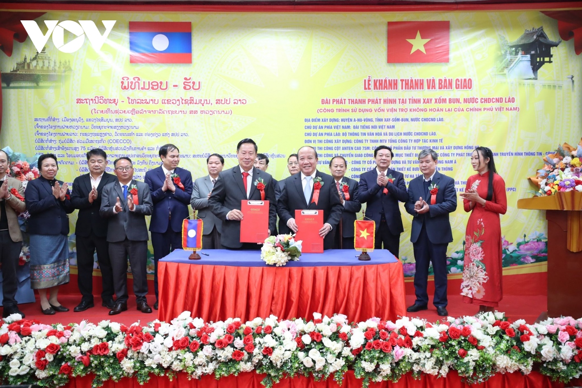 khanh thanh va ban giao Dai phat thanh phat hinh tinh xaysomboun, lao hinh anh 5